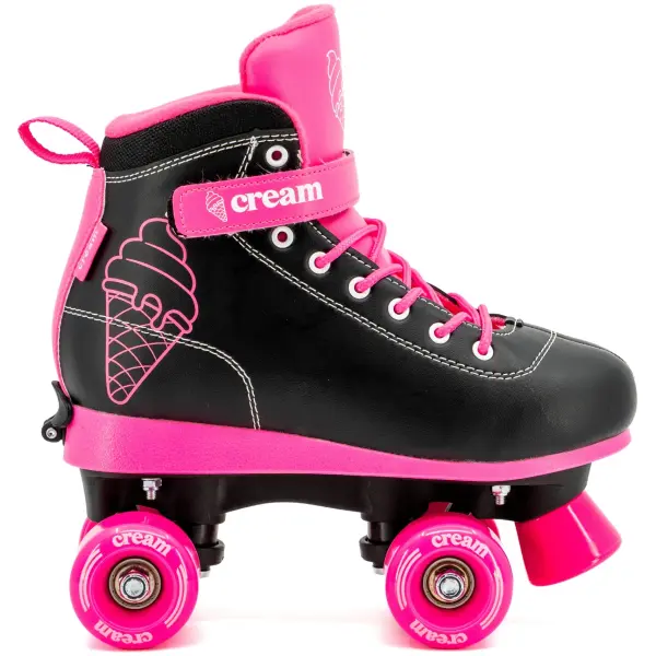 Kids Roller Skates CREAM Scoop Vivid Adjustable (Black/Pink - 12.5C-2)