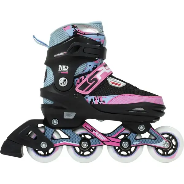 Girls Inline Skates SFR Pixel Adjustable (Blue - 4-7)