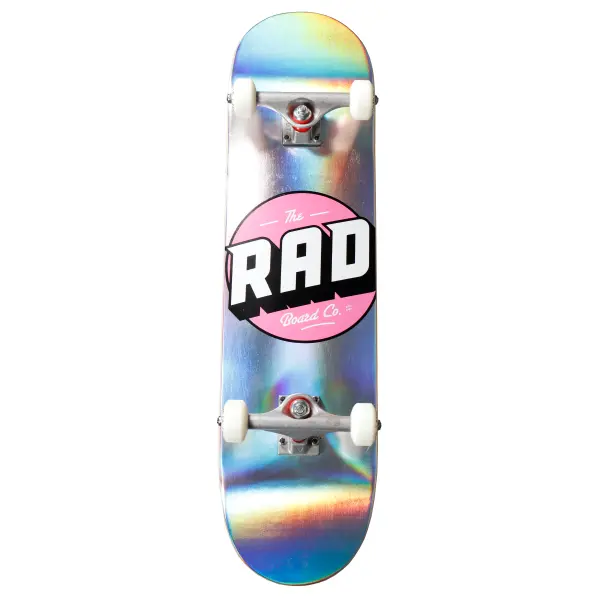 Complete Skateboard RAD Logo Progressive (8" - Holographic)