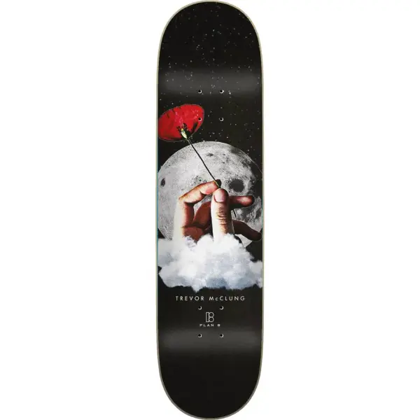 Skateboard Deck Plan B Moon Shot Trevor (8.125" - Black)