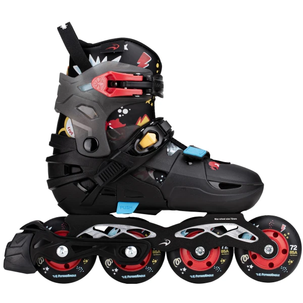 Kids Inline Skates FlyingEagle Sonos Pro Adjustable (Black - 5-8)