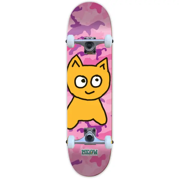 Complete Skateboard Meow Big Cat (7.5" - Camo Pink)