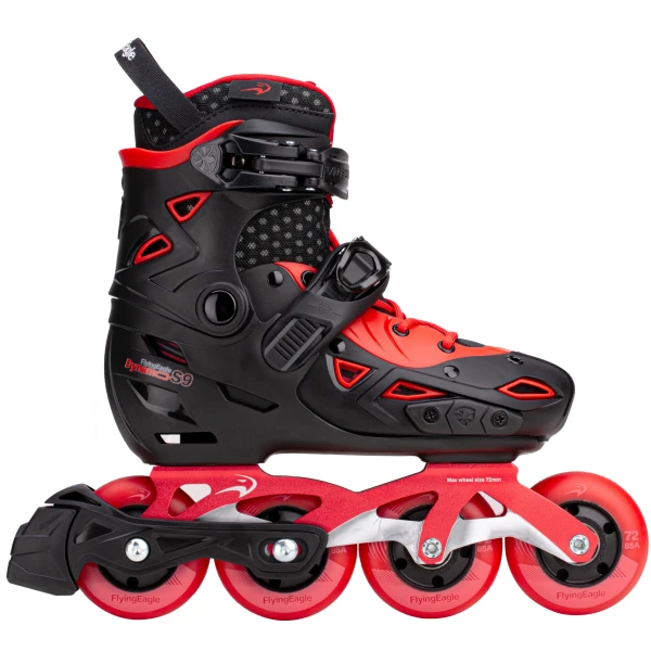Girls Inline Skates FlyingEagle Dynamo Adjustable (Black/Red - 1-4)