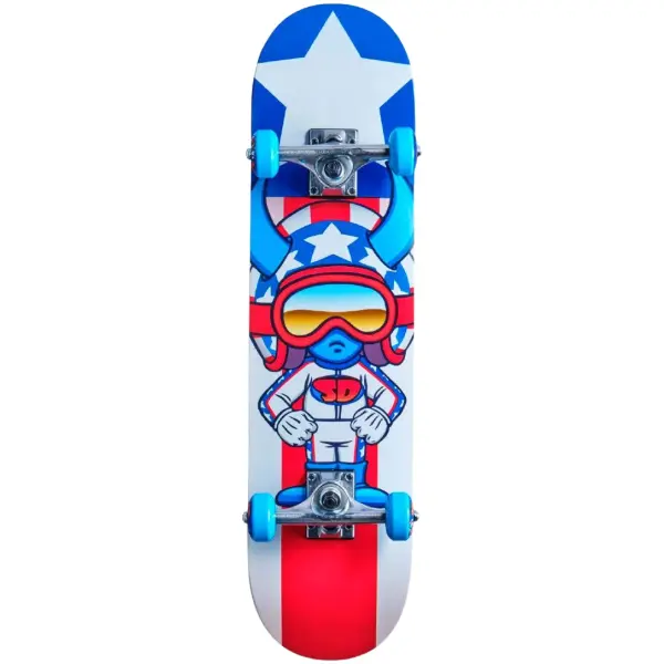 Kids Skateboard Speed Demons Stars Soft Top (6.75" - Blue)