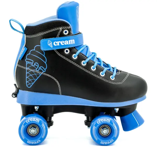 Kids Roller Skates CREAM Scoop Vivid Adjustable (Black/Blue - 12.5C-2)