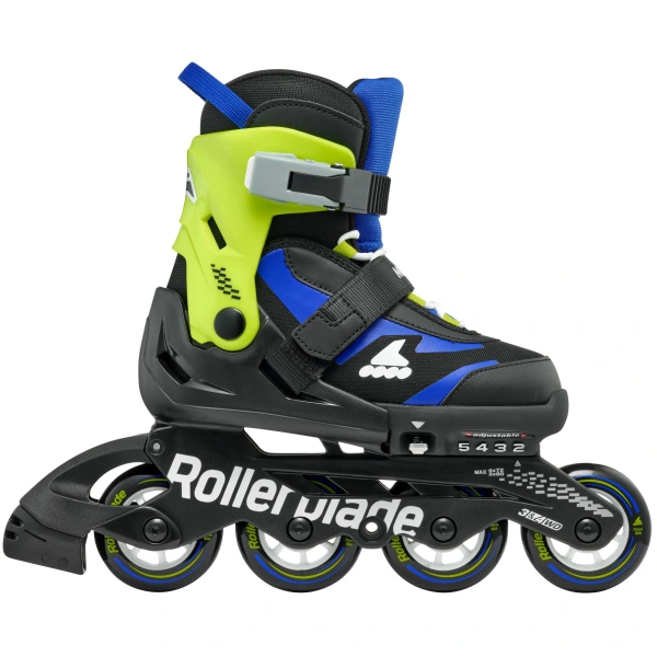 Kids Inline Skates Rollerblade Microblade Black/Blue (Black - 4-7)