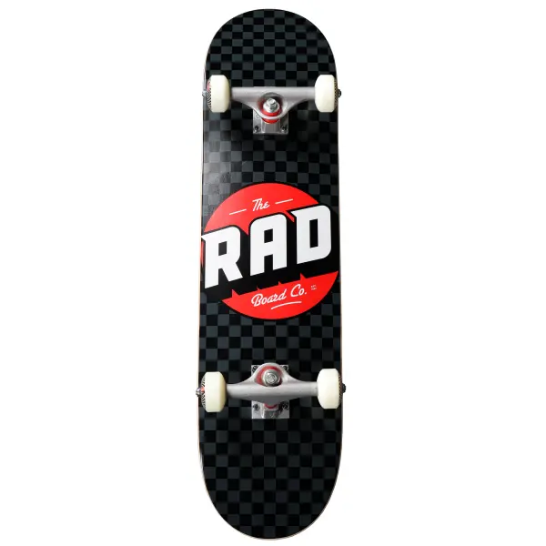 Complete Skateboard RAD Checkers Progressive (7.5" - Black/Grey)