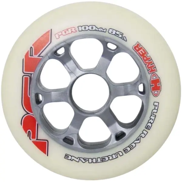 Inline Skate Wheels Hyper PGR 110mm 8-Pack (White - 85A)