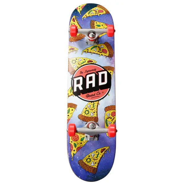 Complete Skateboard RAD Logo Progressive (8" - Galaxy Pizza)