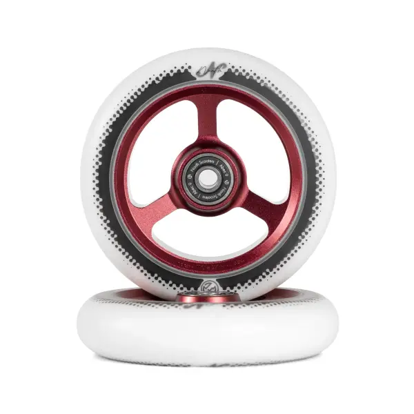 North Index Stunt Scooter Wheels 2-Pack (110mm - Wine Red/White Pu)