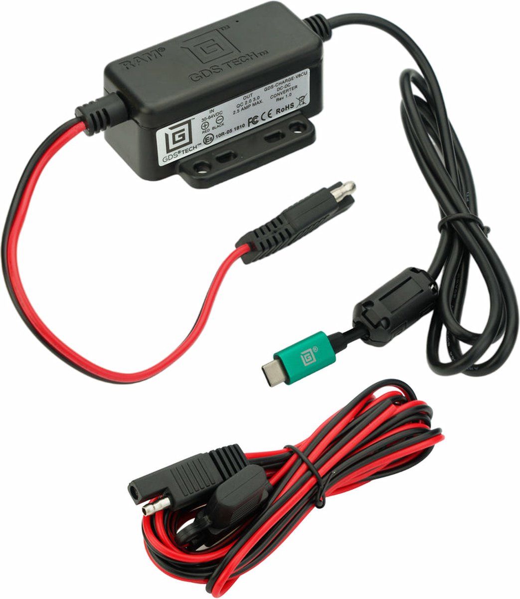 RAM Mounts RAM-GDS-CHARGE-V8CU mobile device charger Black. Green. Red