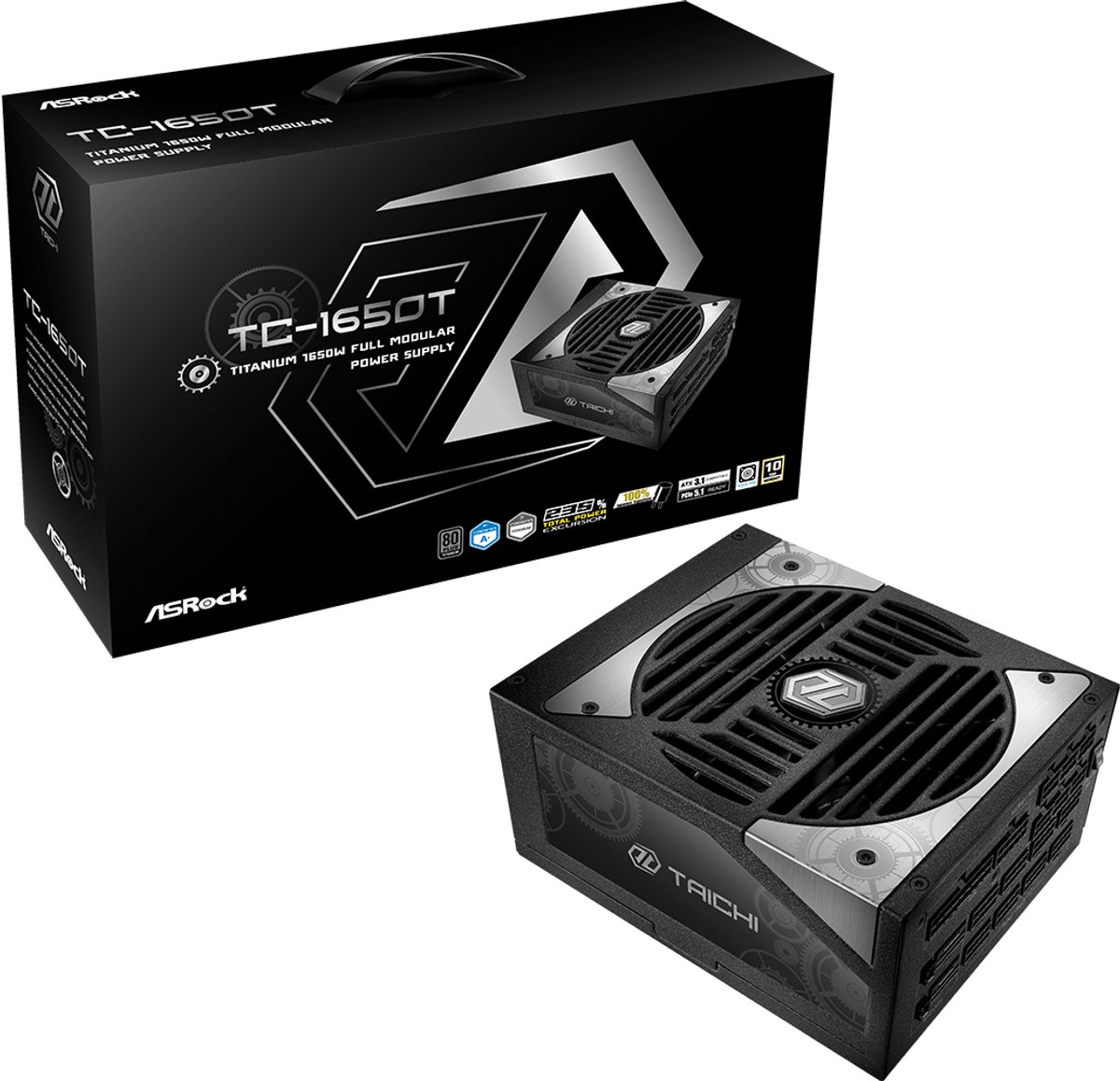 Asrock Taichi TC-1650T power supply unit 1650 W 20+4 pin ATX ATX Black