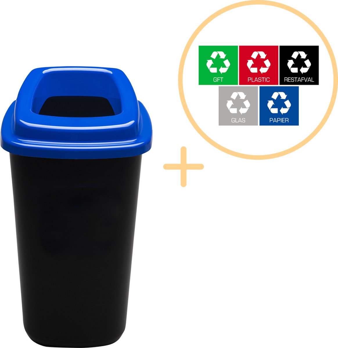 Kosz sort Bin 28 l niebieski - papier