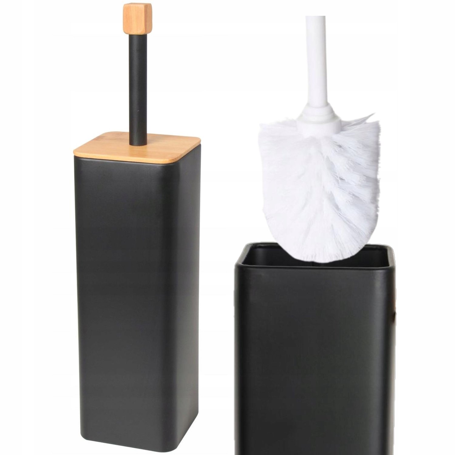 Szczotka WC czarna bambus AMBA-BLK