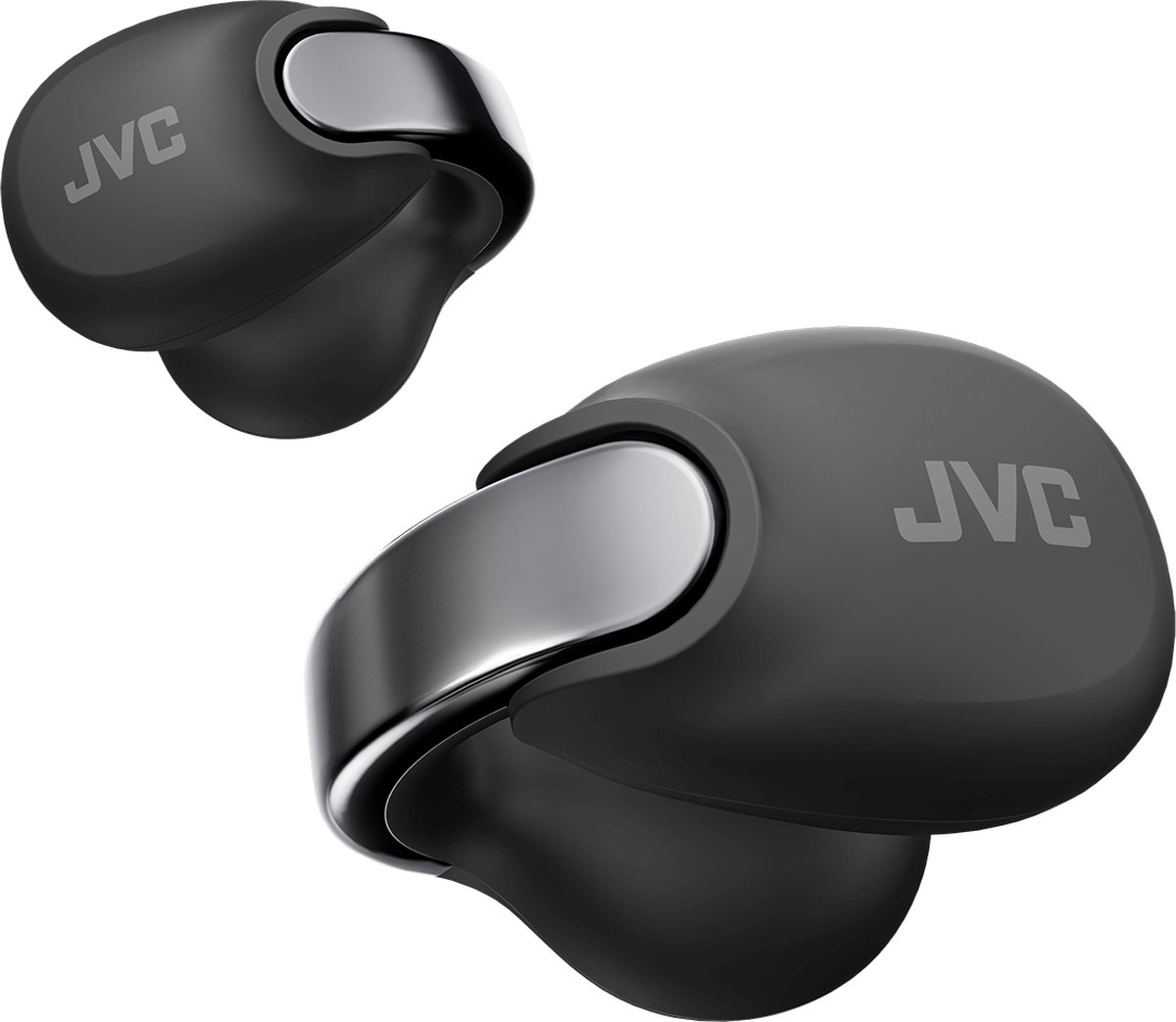 JVC Open Ear Nearphone True Wireless - Écouteurs sans fil pour course, Taille unique, Noir