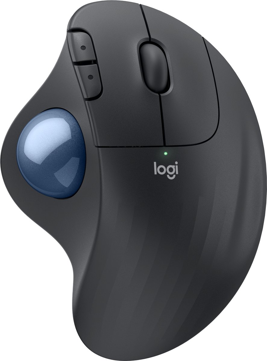 Logitech Ergo M575S - Graphite - Ergonomisk mus - Optisk - 5 knapper - Sort