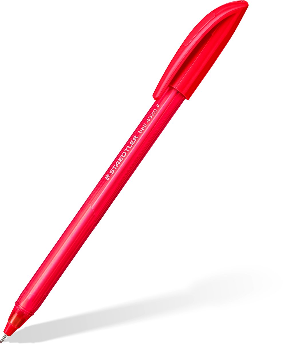 Staedtler STAEDTLER KUGLEPEN 4320 F, ÆSKE 10 STK, rød