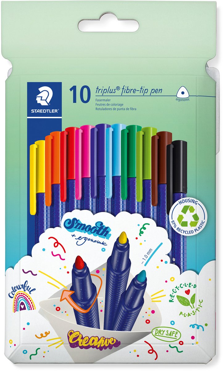 Staedtler TRIPLUS COLOR rPP 1,0MM 10 ASS