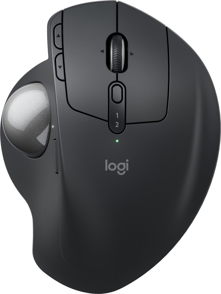 Logitech MX Ergo S - Ergonomisk mus - Optisk - 8 knapper - Sort