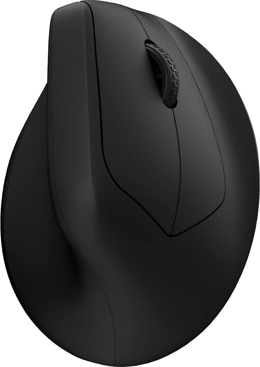 Keychron M5 Wireless Ergonomic (8K) - Ergonomisk mus - Optisk - 6 knapper - Sort