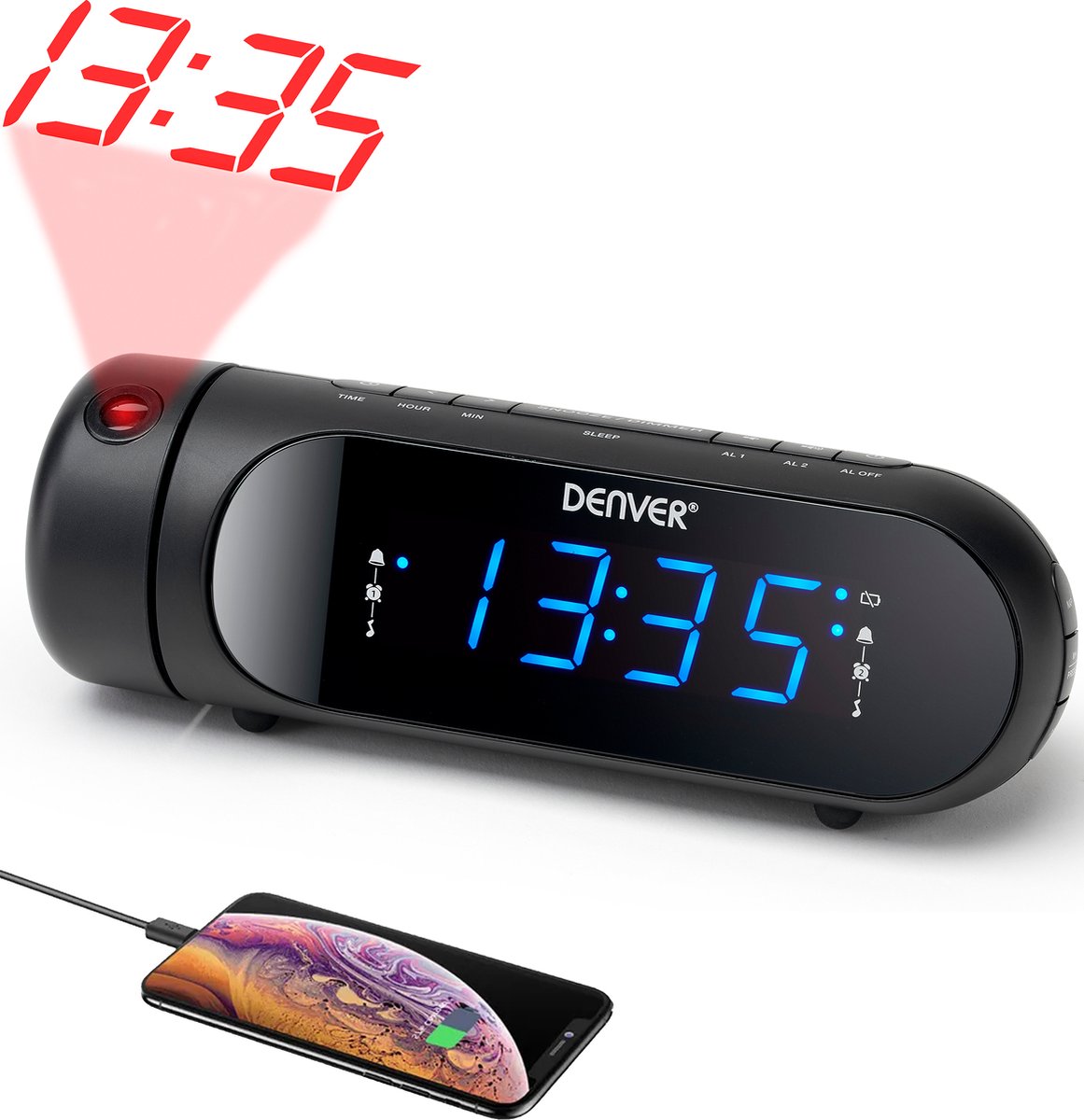 DENVER CPR-700 - clock radio - FM - Sort