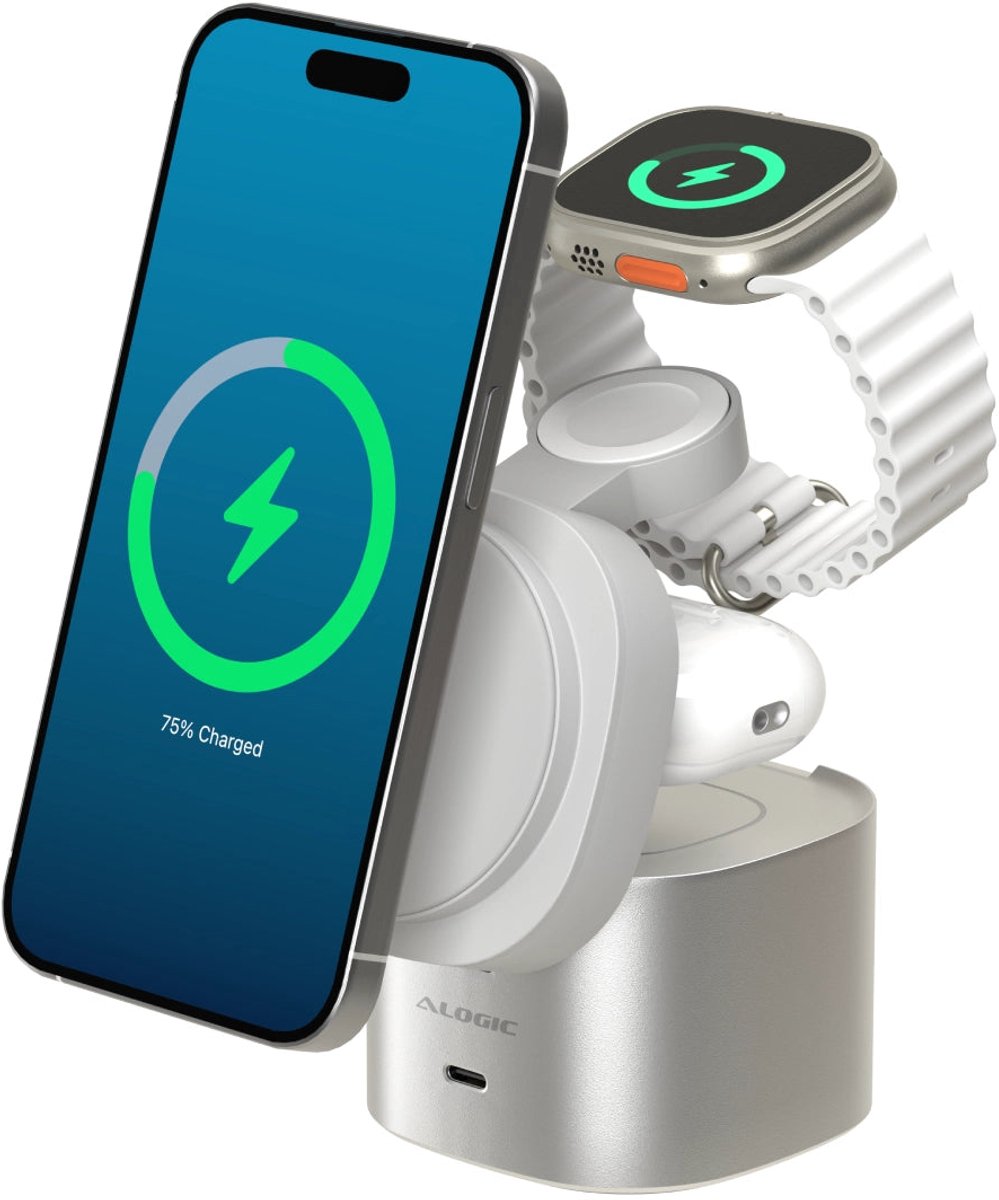ALOGIC PowerPod 4-in-1 Qi2 Fast Wireless Charging Stand