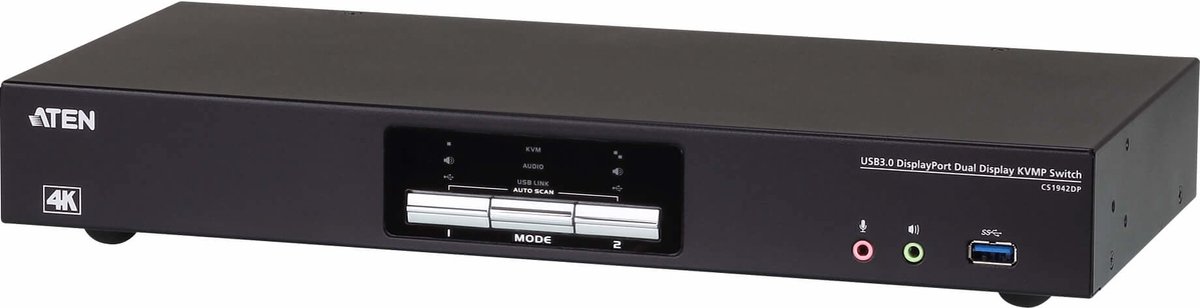 ATEN CS1942DP 2-Port USB 3.0 4K DisplayPort Dual Display KVMP Switch