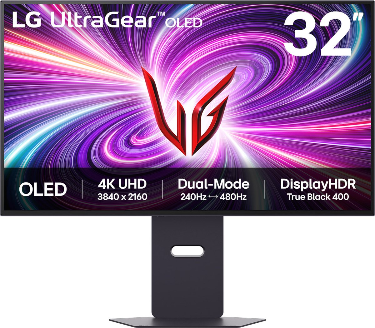 LG 32" UltraGear™ Dual-Mode OLED-spelskärm | 4K UHD, 0,03ms (GtG), DisplayHDR True Black 400 - 32GS95UV-B