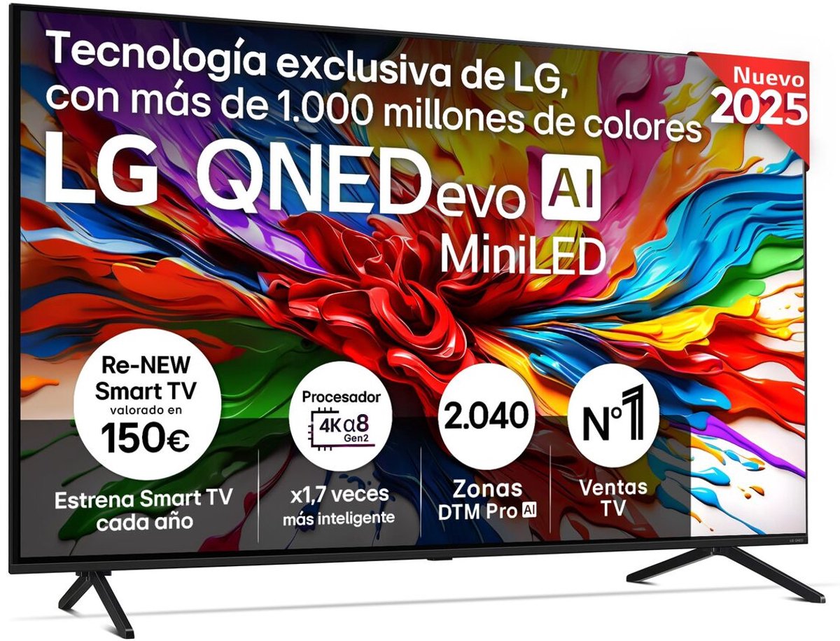 LG 85" QNED evo MiniLED AI QNED92 4K Smart TV 2025 - 85QNED92A6A