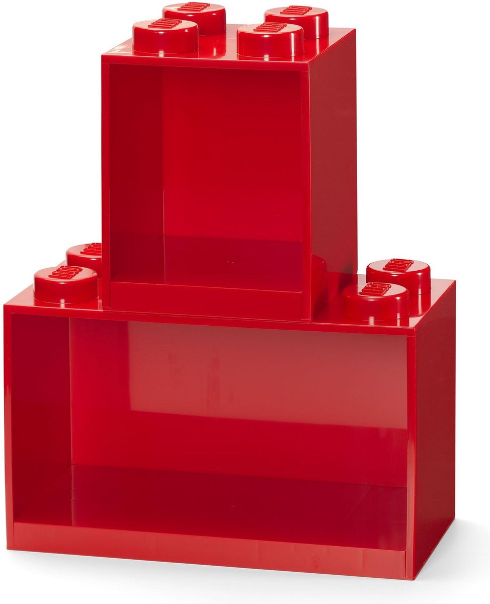 LEGO BRICK SHELF SET - RED