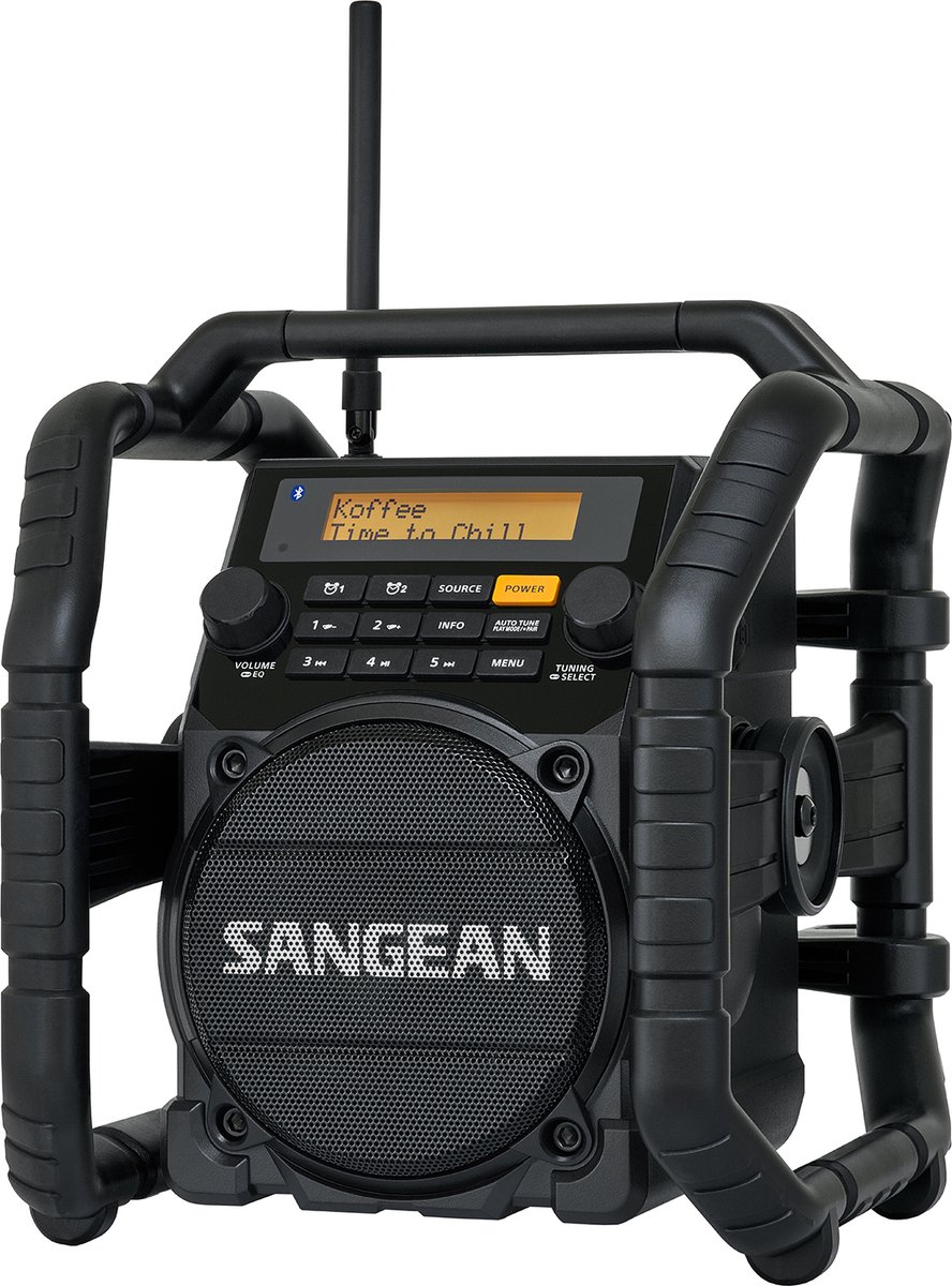 Sangean U5 DBT black Ultra Rugged Digital Tuning Receiver - DAB/DAB+/FM - Sort