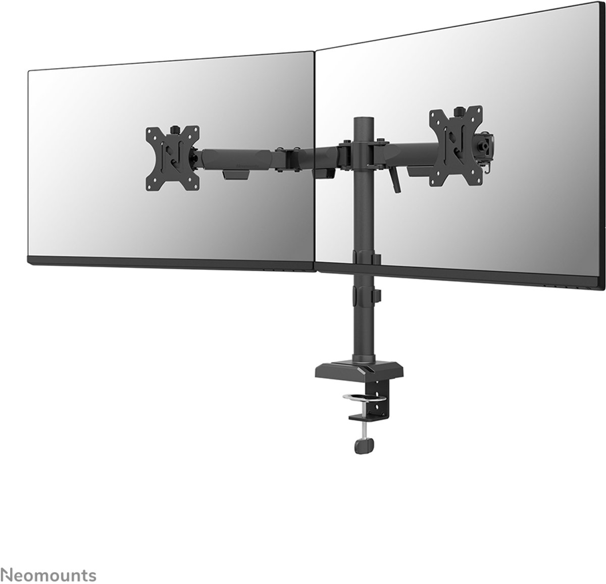 Neomounts DS60-600BL2 mounting kit - full-motion - for 2 monitors - black