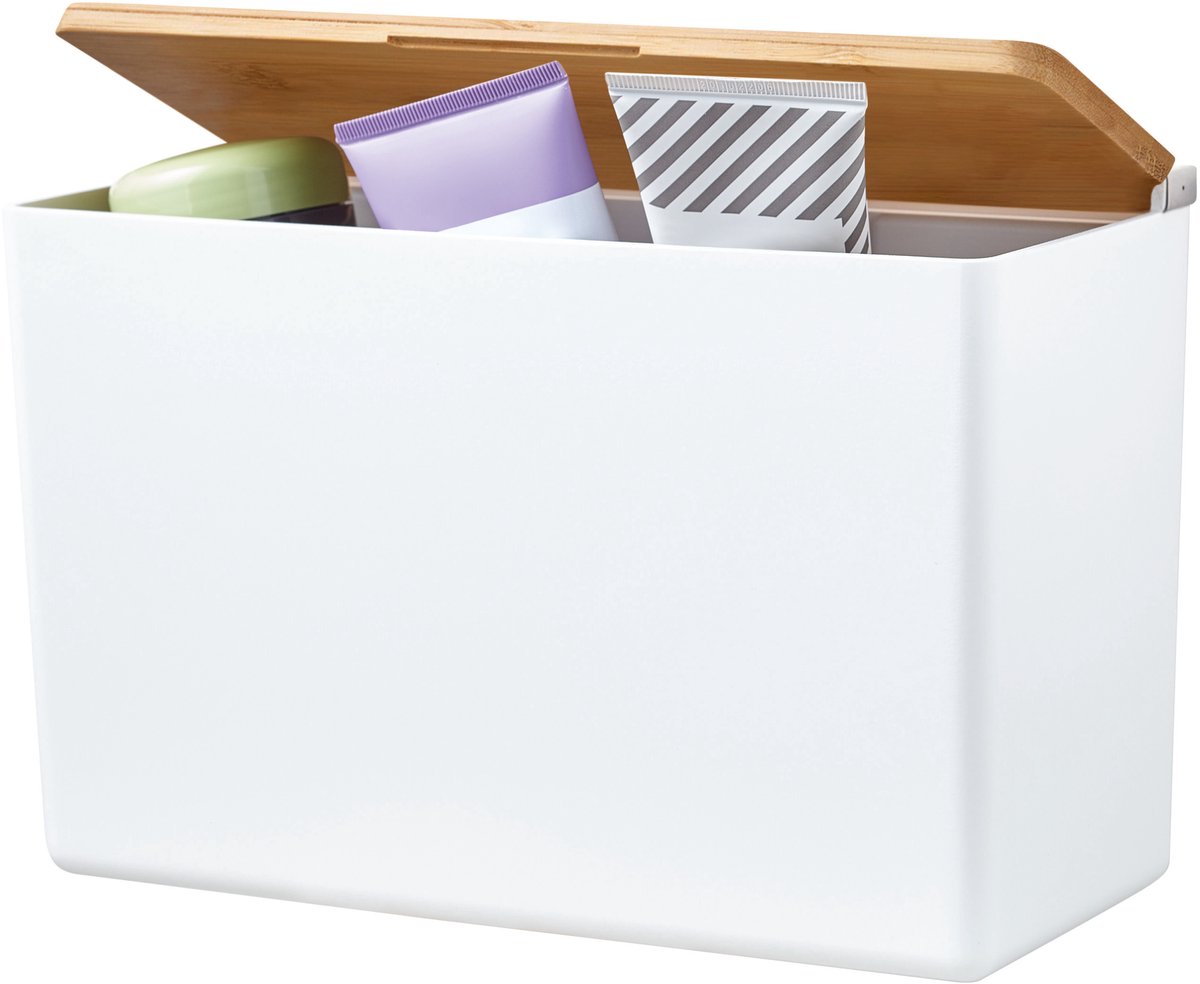 tesa Baboo Storage Box XL Self-adhesive Bamboo And High-quality Plastic
