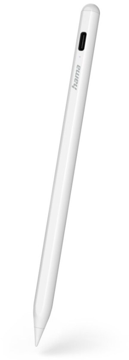 Hama Stylet rechargeable, avec pointe décriture précise, technologie Palm-Blocking blanc