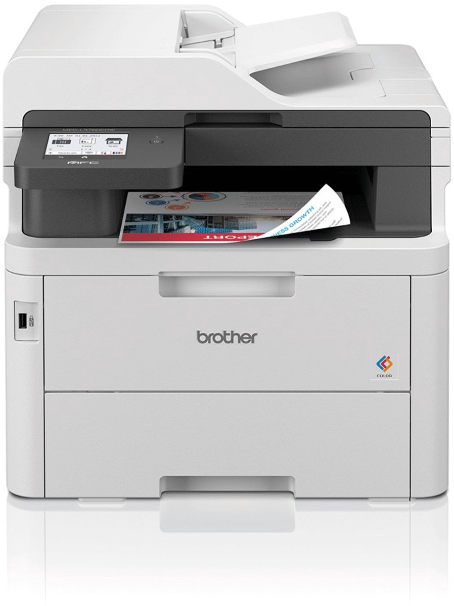 Brother MFC-L3760CDW - Color LED - 26 ppm - 600 x 2400 dpi Multifunktion - Farve - LED
