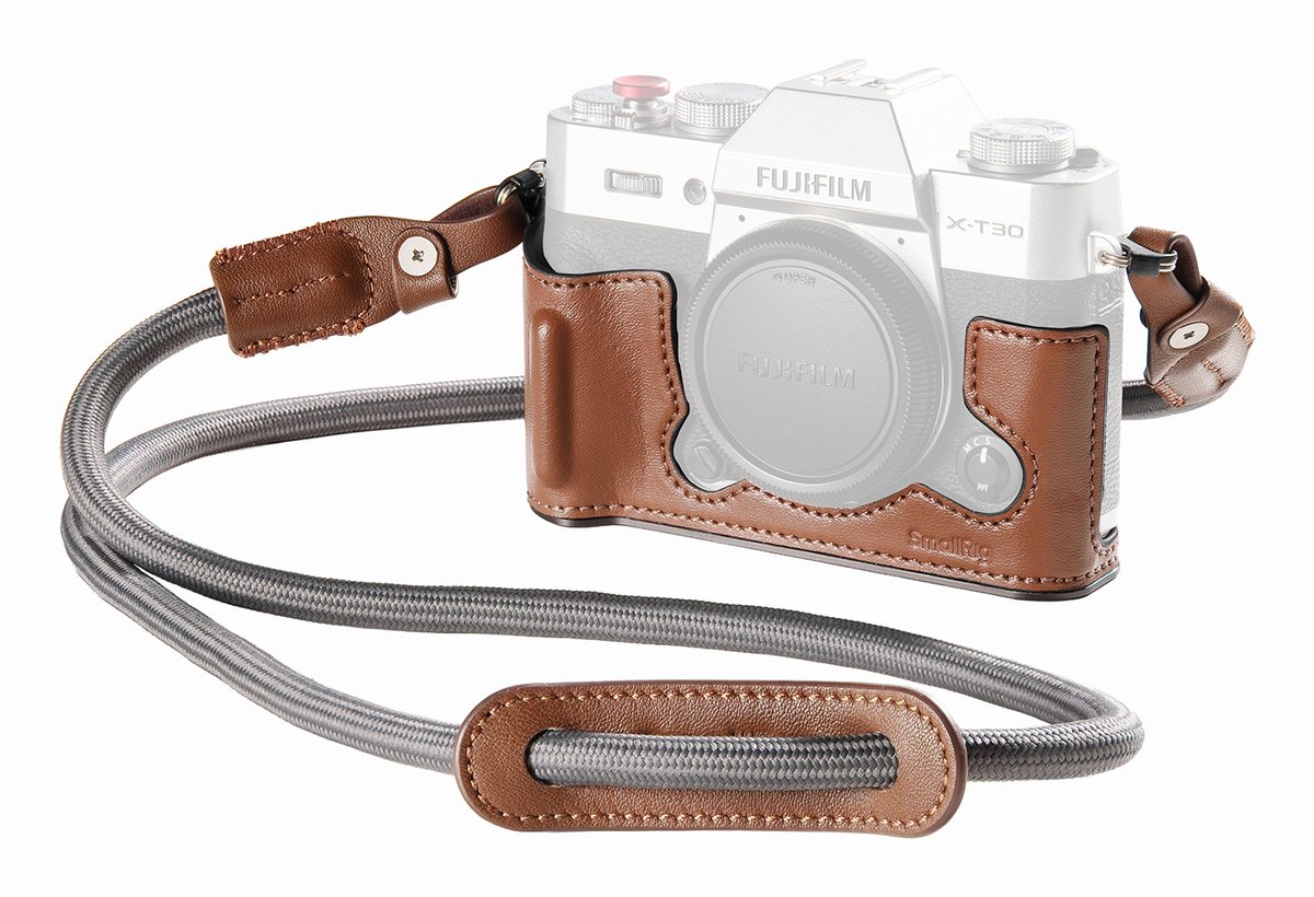 SmallRig 5670 Leather Half Case Kit for FUJIFILM X-T30 / X-T30 II / X-T30 III Brown