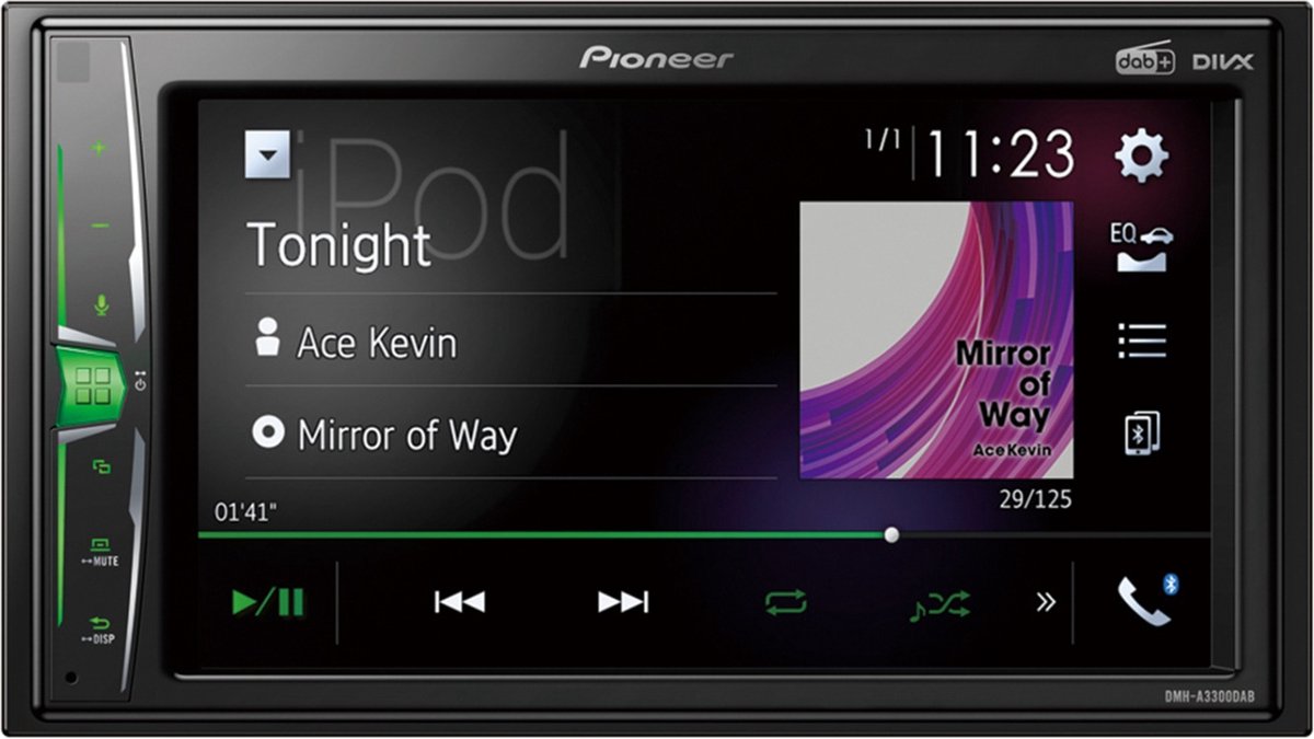 Pioneer DMH-A3300DAB Autoradio 2 DIN kit mains libres bluetooth, tuner DAB+, AppRadio