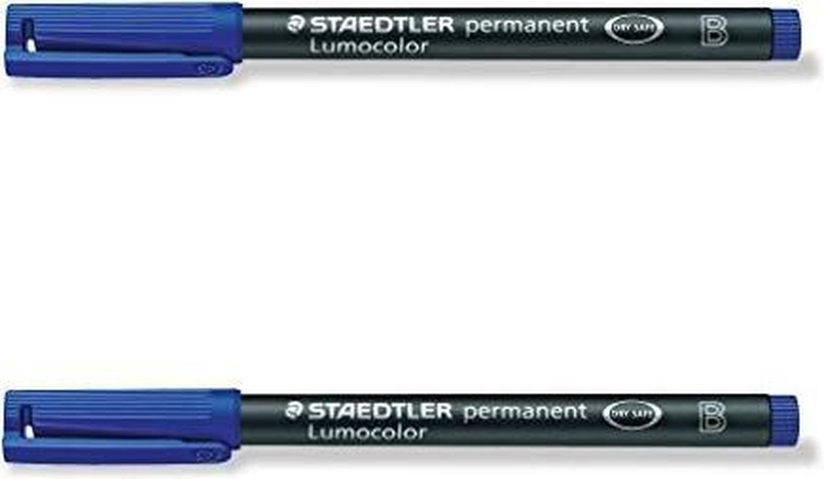 Staedtler LUMOCOLOR PERM B 1,0-2,5 mm BLÅ, ÆSKE 10 STK