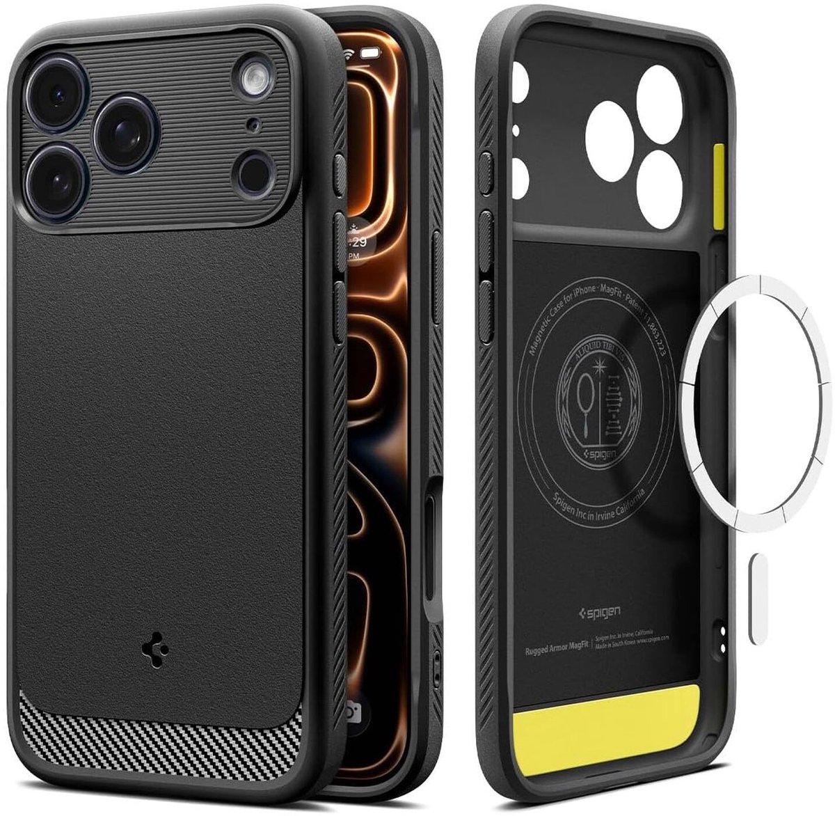 Spigen Rugged Armor MagSafe - matte black - iPhone 17 Pro Max
