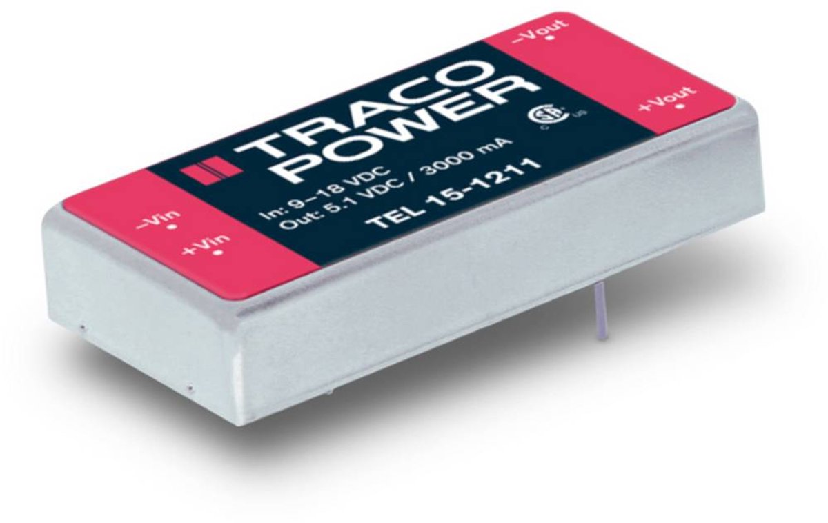 Convertisseur CC/CC pour circuits imprimés TracoPower TEL 15-2411 Nbr. de sorties: 1 x 24 V/DC 5 V/DC 3 A 15 W 1 pc(s)