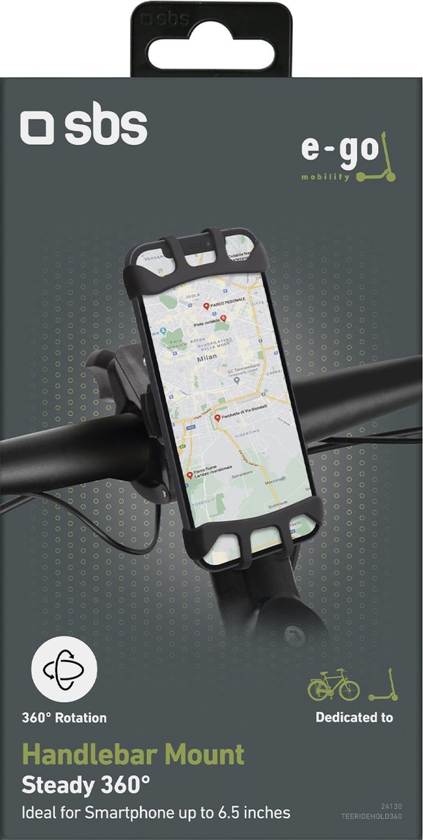SBS 360° roterbar mobilholder til cykel, løbehjul eller barnevogn