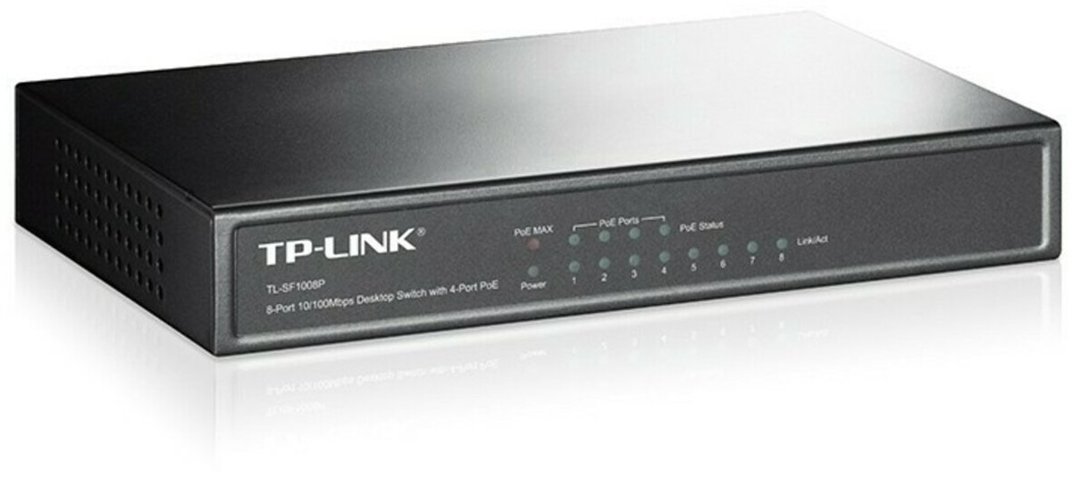 Switch réseau TP-LINK TL-SF1008P V5 8 ports 10 / 100 MBit/s fonction PoE