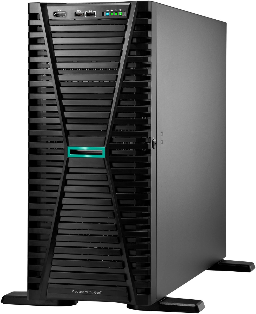 Hewlett Packard Enterprise Serveur ML110 G11 Intel® Xeon Silver 4510 64 GB RAM 480 GB SSD P71659-425