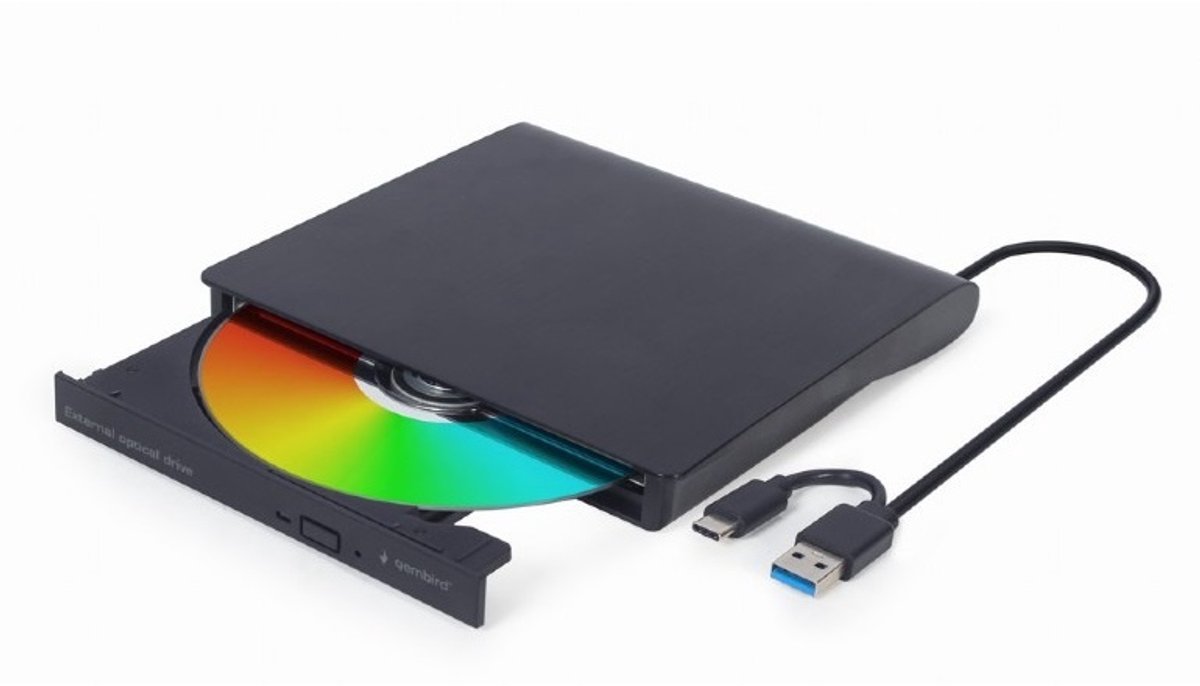 Gembird DVD-USB-031 - Ekstern - DVD-RW (Brænder) - USB 3.1 Gen 1 - Sort