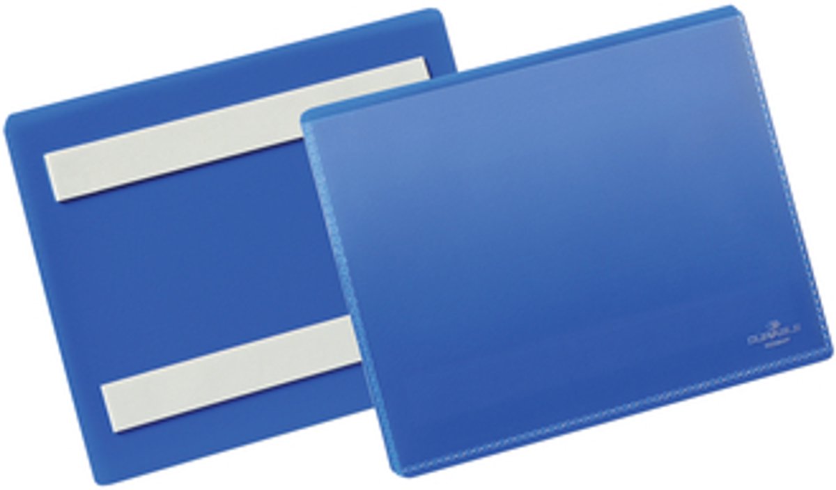 Durable 176307 Pochette pour étiquettes, autoadhésive bleu foncé (l x H) 163 mm x 120 mm DIN A6 horizontal