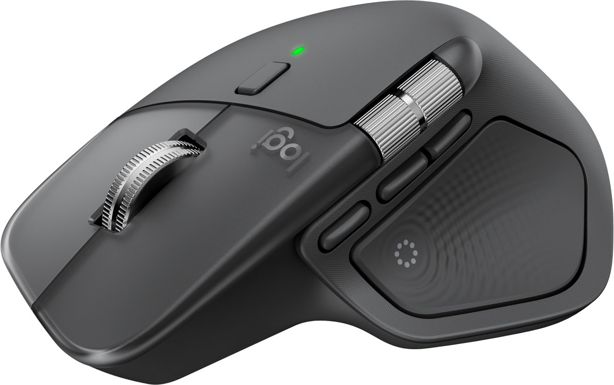 Logitech MX Master 4 (Graphite) - Ergonomisk mus - Laser - 8 knapper - Grå
