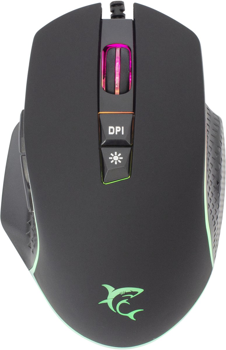 White Shark GARETH Wired - Gaming Mus - Optisk - 7 knapper - Sort
