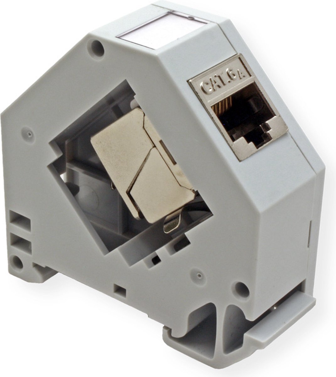 Roline keystone jack DIN rail mounting adapter