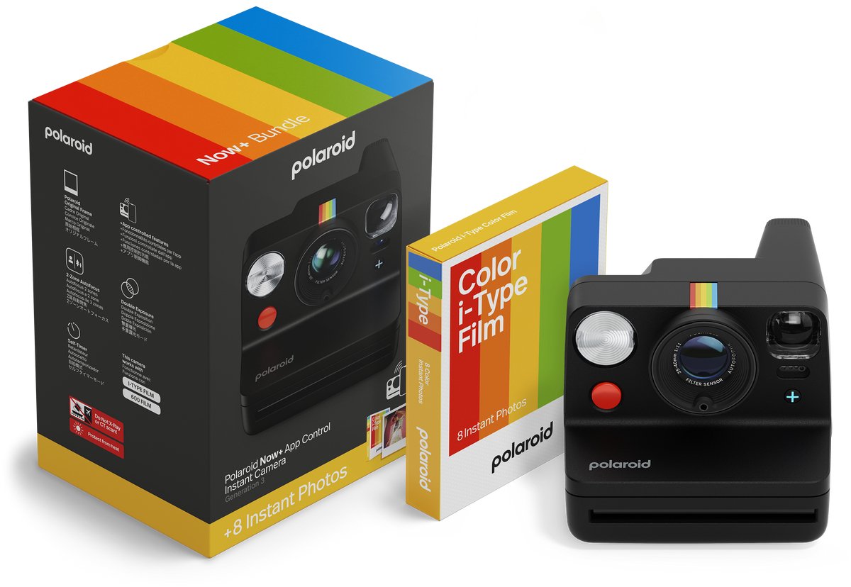 Polaroid Everything Box Now+ Gen3 Black Appareil photo à développement instantané noir batterie intégrée, avec flash intégré, Bluetooth