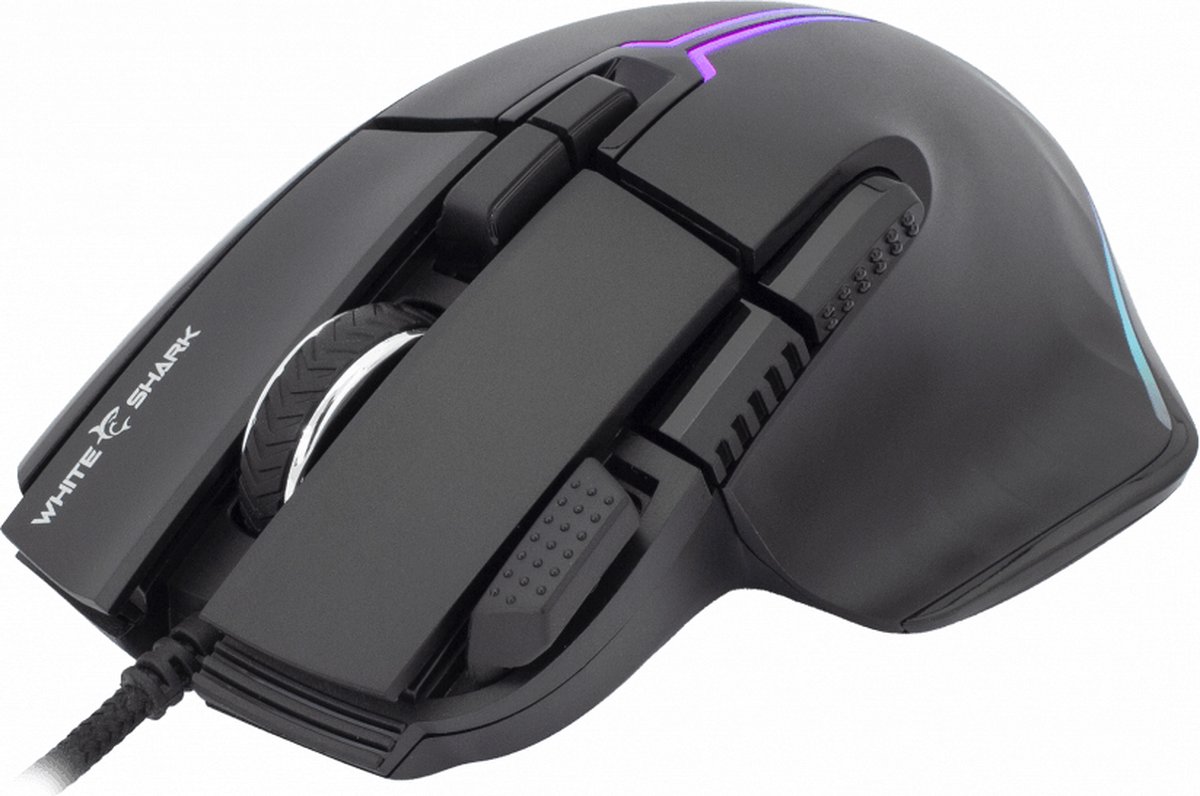 White Shark MARROK Wired - Gaming Mus - Optisk - 9 knapper - Sort